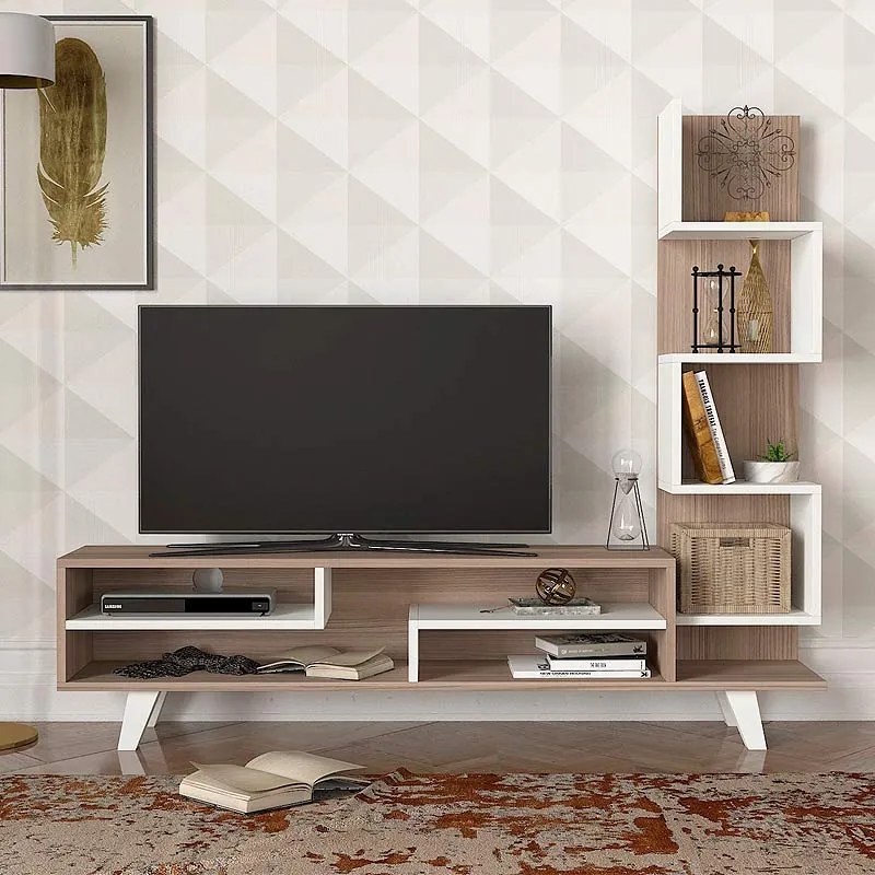 ΕΠΙΠΛΟ ΤΗΛΕΟΡΑΣΗΣ GRANADA MEGAPAP ΧΡΩΜΑ ΛΕΥΚΟ - CORDOBA 149,5X29,5X120ΕΚ.