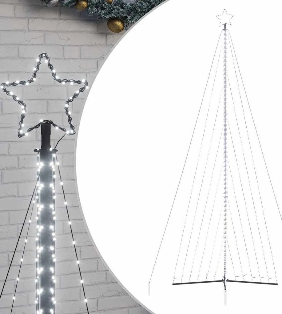 vidaXL Χριστουγεννιάτικο δέντρο LED 789 LED Ψυχρό Λευκό 476 εκ.