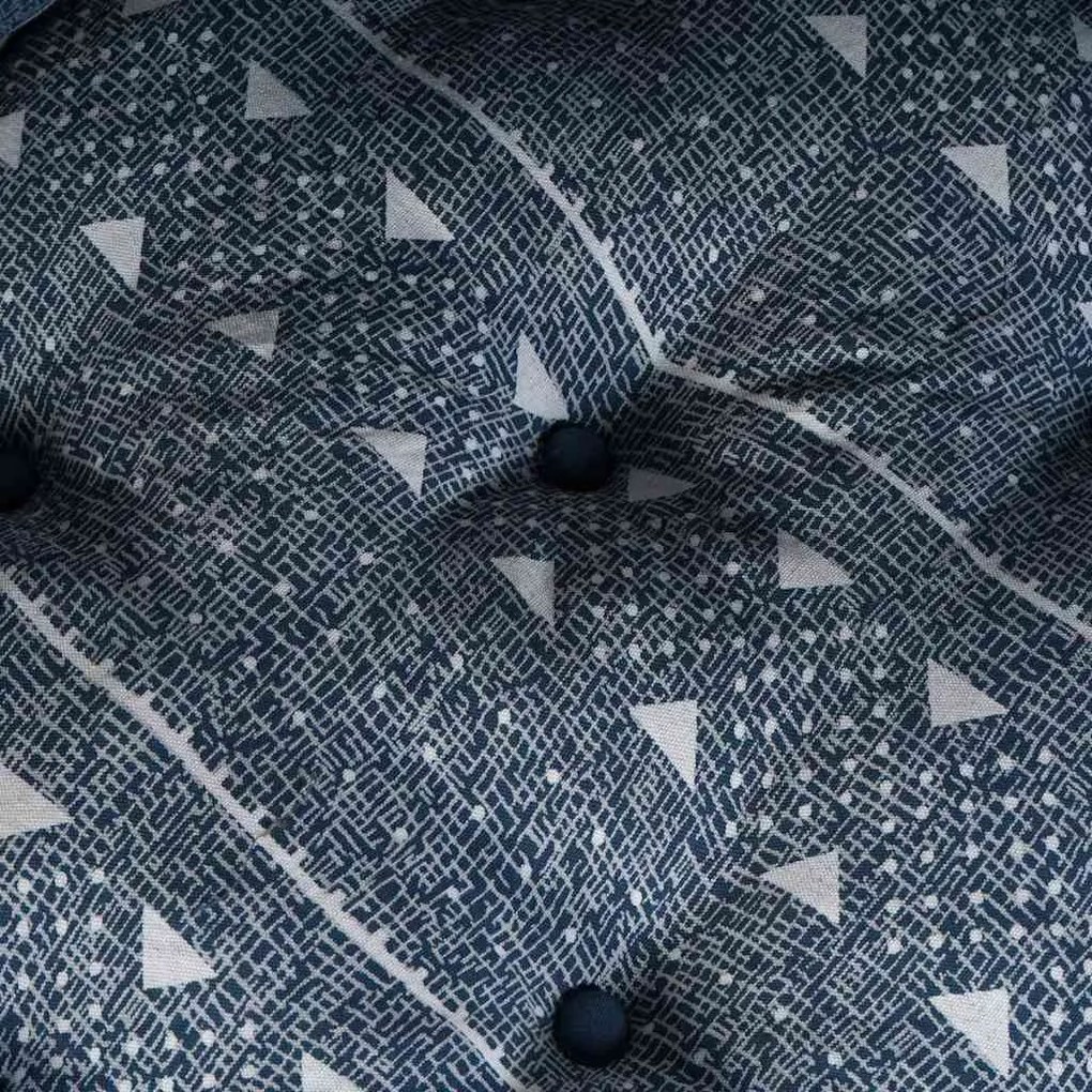 vidaXL Μοντέρνος πουφ Indigo 70x70x36 ύφασμα