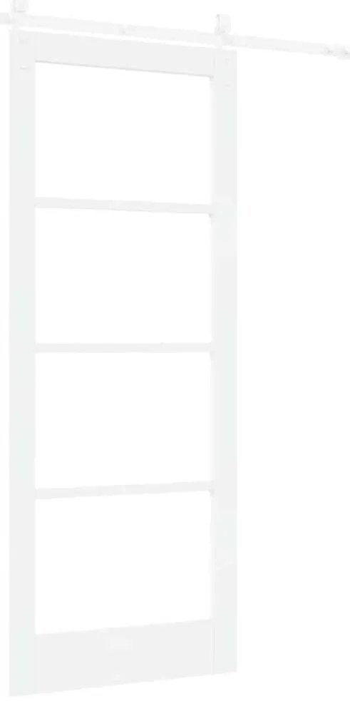 vidaXL Ολισθητή Πόρτα Λευκό 83 x 202 εκ. Ξύλο και μέταλλο