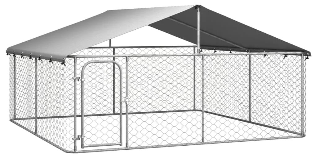 Κλουβί Σκύλου Εξωτερικού Χώρου 300 x 300 x 150 εκ. με Στέγαστρο