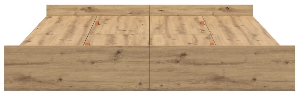 vidaXL Κρεβάτι με αποθηκευτικό χώρο artisan δρυς 200 x 200 cm