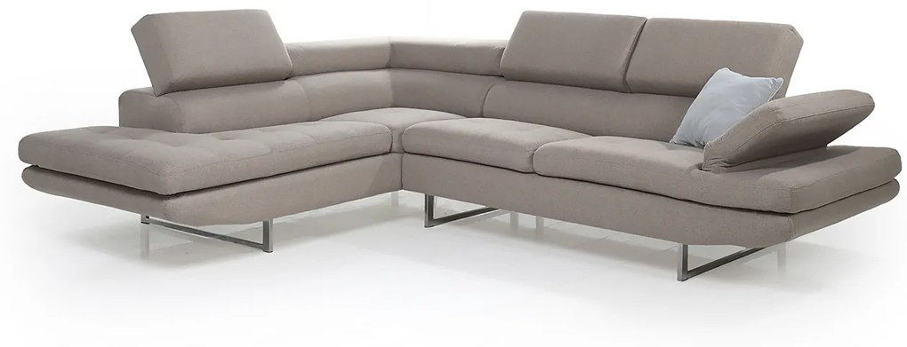 Γωνιακός καναπές AMI, μπέζ, 367x72x231cm-Αριστερή γωνία-TED3355