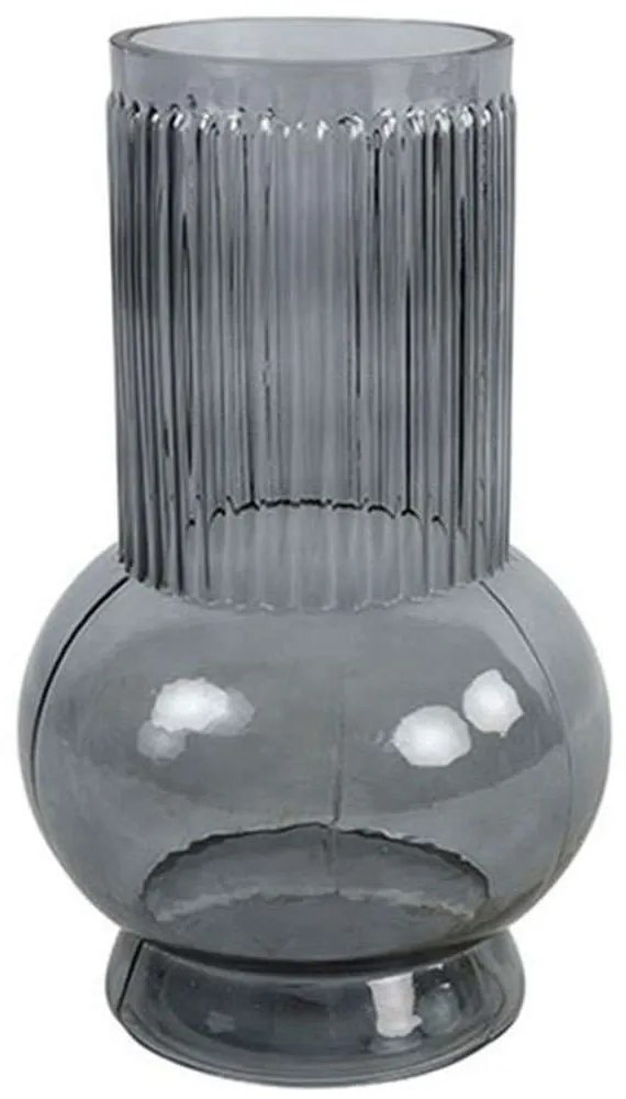 Βάζο Γυάλινο 013.787835 20x35,5cm Grey Glass
