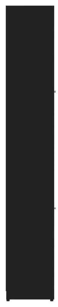 Στήλη Μπάνιου Μαύρη 30 x 30 x 183,5 εκ. από Μοριοσανίδα - Μαύρο