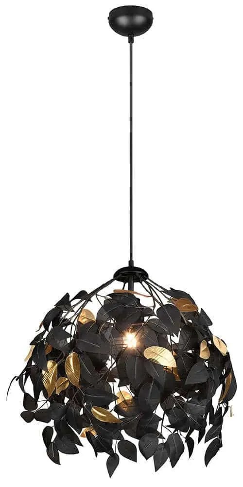 Φωτιστικό Οροφής Leavy R10461932 38x150cm 1xE27 28W Black-Gold RL Lighting