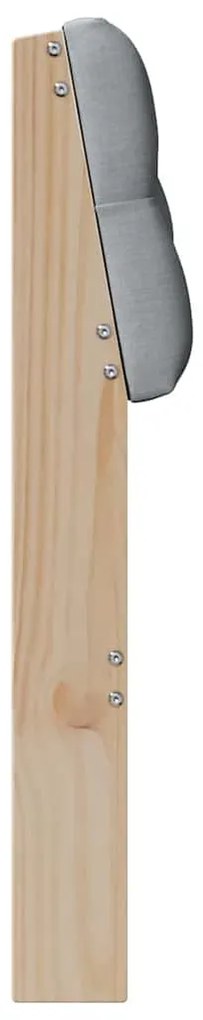 vidaXL Ταπετσαρισμένο κεφαλάρι Ανοιχτό γκρι 80 cm Στερεά ξυλεία πεύκου