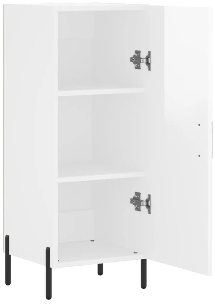 vidaXL Ντουλάπι Γυαλιστερό Λευκό 34,5x34x90 εκ. Επεξεργασμένο Ξύλο