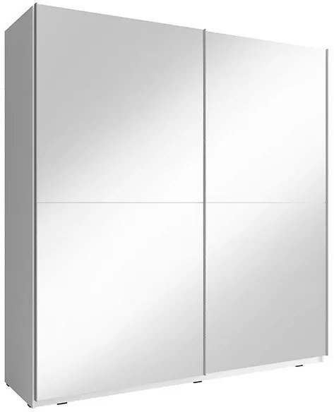 Ντουλάπα συρόμενη Michaela mirror-150 x 63 x 214 εκ.-Φυσικό