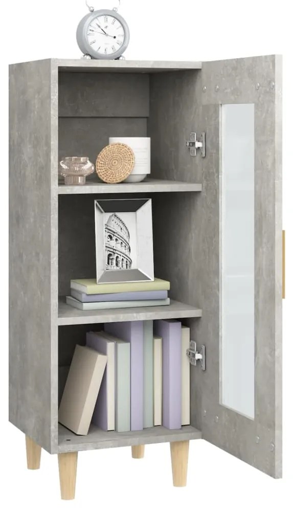 vidaXL Ντουλάπι Γκρι Σκυροδέματος 34,5x34x90 εκ. Επεξεργασμένο Ξύλο