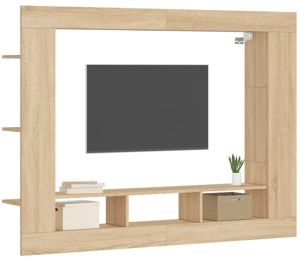 vidaXL Έπιπλο Τηλεόρασης Sonoma Δρυς 152x22x113 εκ. Επεξεργασμένο Ξύλο