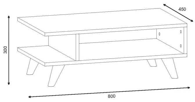 ΤΡΑΠΕΖΑΚΙ ΣΑΛΟΝΙΟΥ TITUS MEGAPAP ΧΡΩΜΑ ΛΕΥΚΟ 80X45X30ΕΚ.