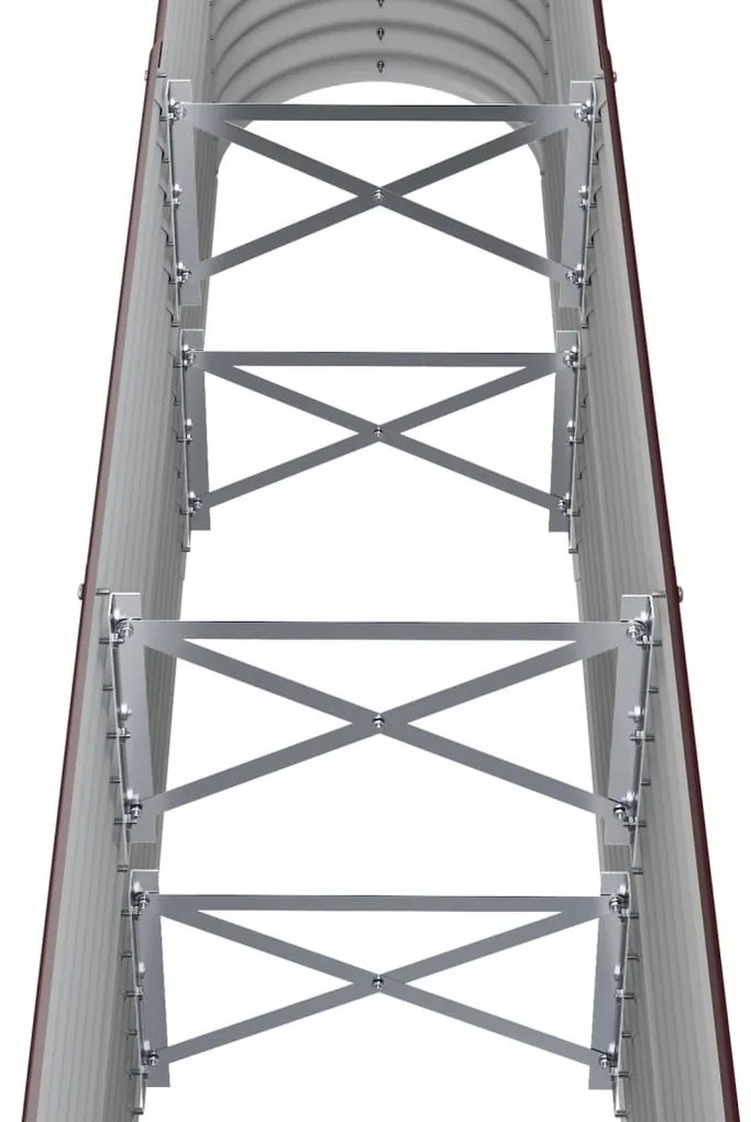 vidaXL Ζαρντινιέρα Καφέ 152x40x68 εκ. Γαλβανισμένος χάλυβας