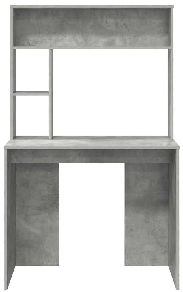 vidaXL Γραφείο Γκρι σκυροδέματος 91 x 50 x 149 εκ Επεξεργασμένο ξύλο