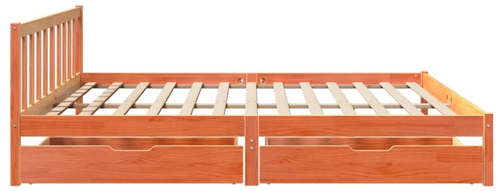 vidaXL Σκελετός Κρεβ. Χωρίς Στρώμα Καφέ Κεριού 180x200 εκ Μασίφ Πεύκο