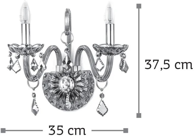 Απλίκα τοίχου InLight 43391-2-Διάφανο
