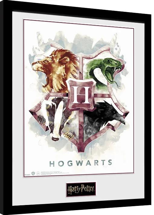 Αφίσα σε κορνίζα Harry Potter - Hogwarts Water Colour