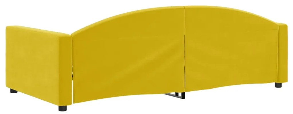 vidaXL Καναπές Κρεβάτι Κίτρινος 100 x 200 εκ. Βελούδινος