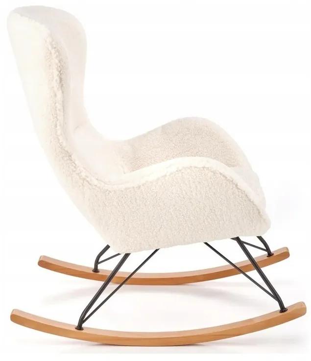 Κουνιστή καρέκλα Houston 1590, Κρεμ, Μαύρο, Ανοιχτό καφέ, 106x72x100cm, 13 kg, Ταπισερί, Ξύλινα, Πλαστικοποιημένη μοριοσανίδα, Ξύλο | Epipla1.gr