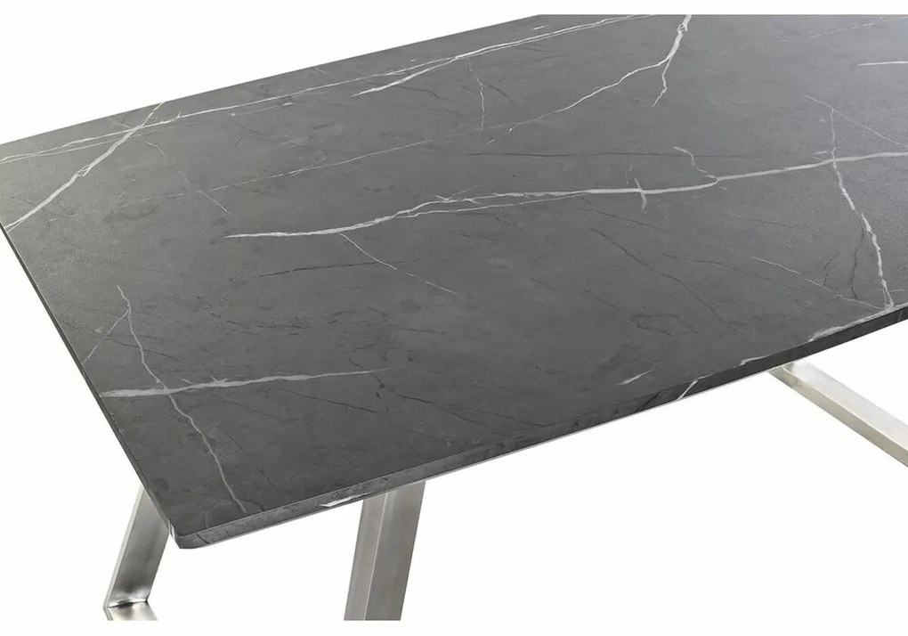 Τραπεζαρία DKD Home Decor Μαύρο Χάλυβας Ξύλο MDF 160 x 90 x 76 cm