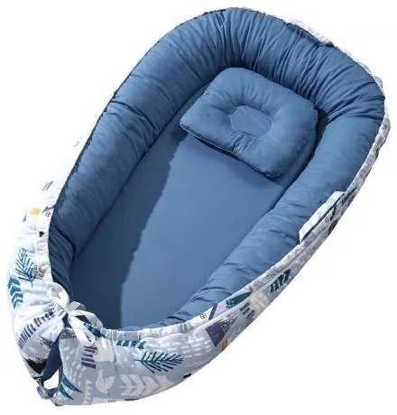 VEVOR Baby Lounger 100% Cotton Newborn Nest Sleeper with Headrest and 2 Covers