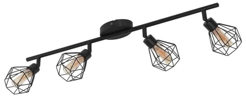Φωτιστικό Οροφής Spot Zapata 1 32767 Black Eglo Metal, Glass