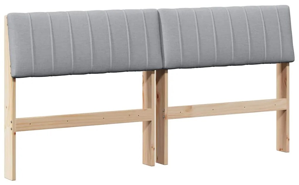 vidaXL Ταπετσαρισμένο κεφαλάρι Ανοιχτό γκρι 160 cm