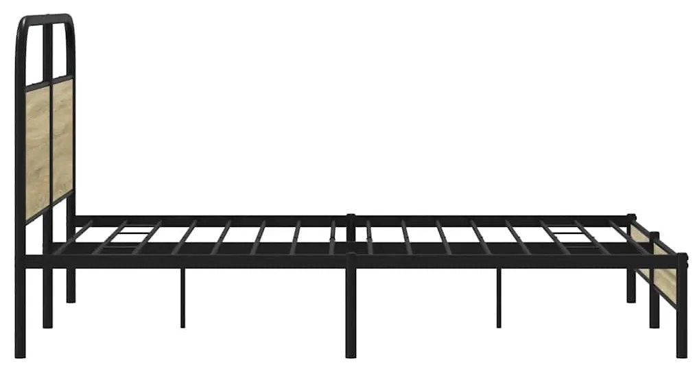 vidaXL Πλαίσιο Κρεβατιού Χωρ. Στρώμα Sonoma Δρυς 140x200εκ. Επ. Ξύλο