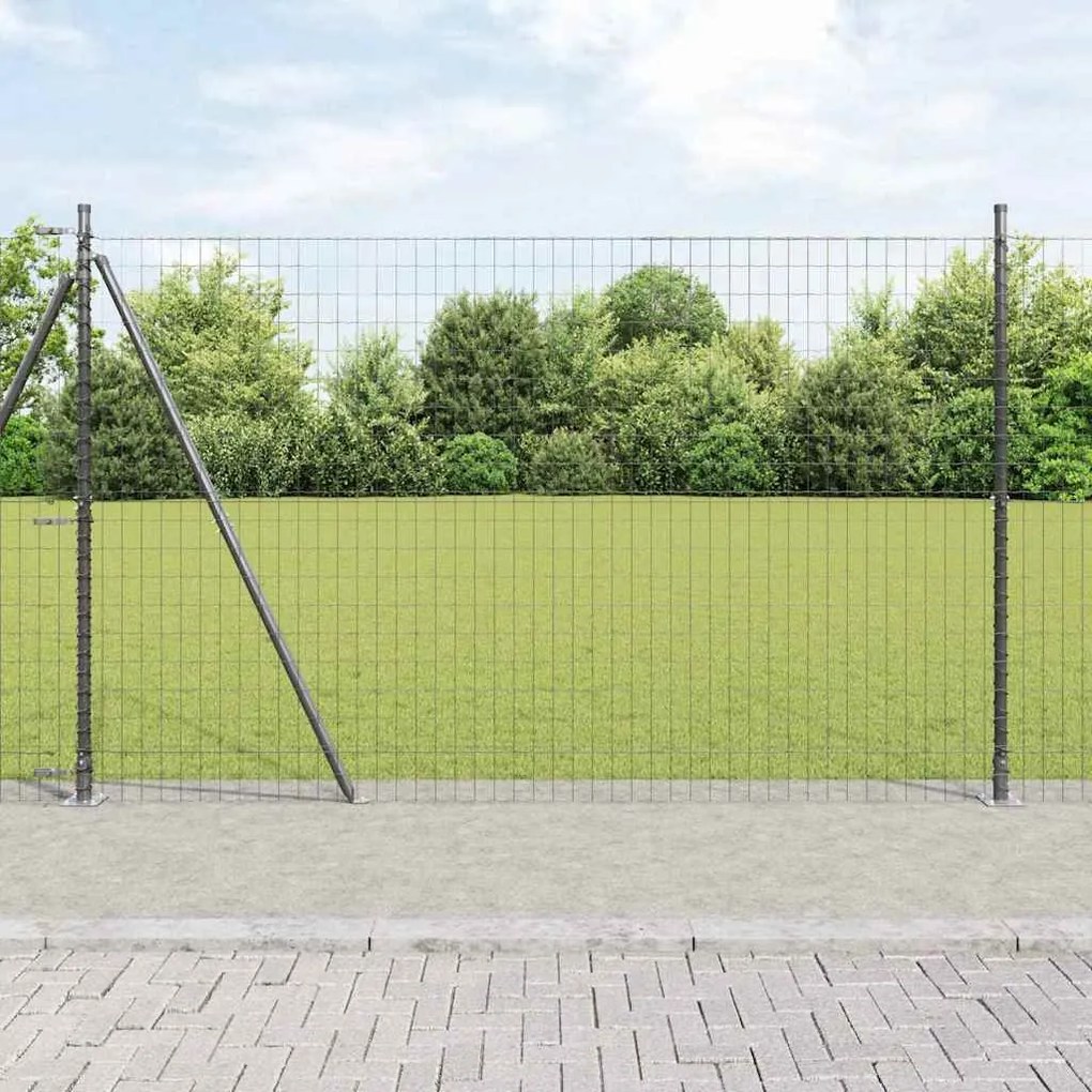vidaXL Euro Fence με 7 Πόδια με Φλάντζα 1.4x10 μ Γαλβανισμένο Ατσάλι