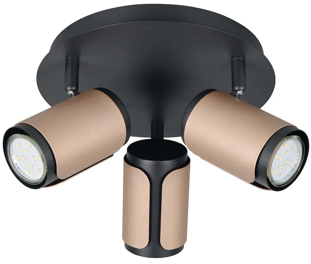 Φωτιστικό Οροφής - Σποτ Gillan 814530365 Φ30x16cm 3xGU10 10W Coffee-Black Trio Lighting