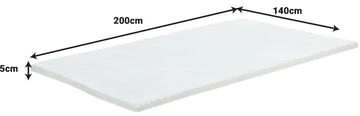 Ανώστρωμα Casmeriane roll pack λευκό ύφασμα-memory foam 140x200x5εκ 140x200x5 εκ.