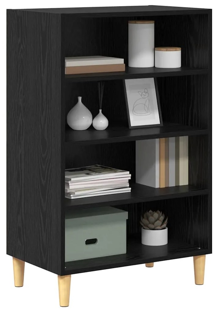 vidaXL Πλαϊνό γραφείο Μαύρη Οξυά 57 x 35 x 89.5 εκ Επεξεργασμένο ξύλο