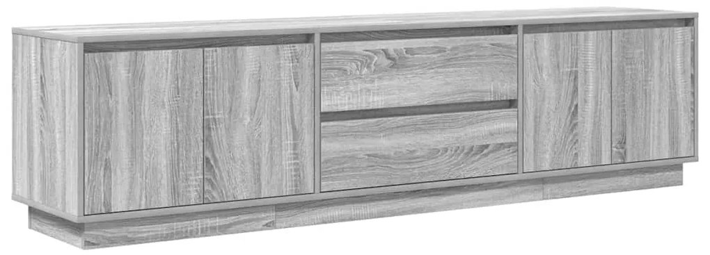 vidaXL Έπιπλο Τηλεόρασης με LED Γκρι Sonoma 193,5x41x50 εκ.