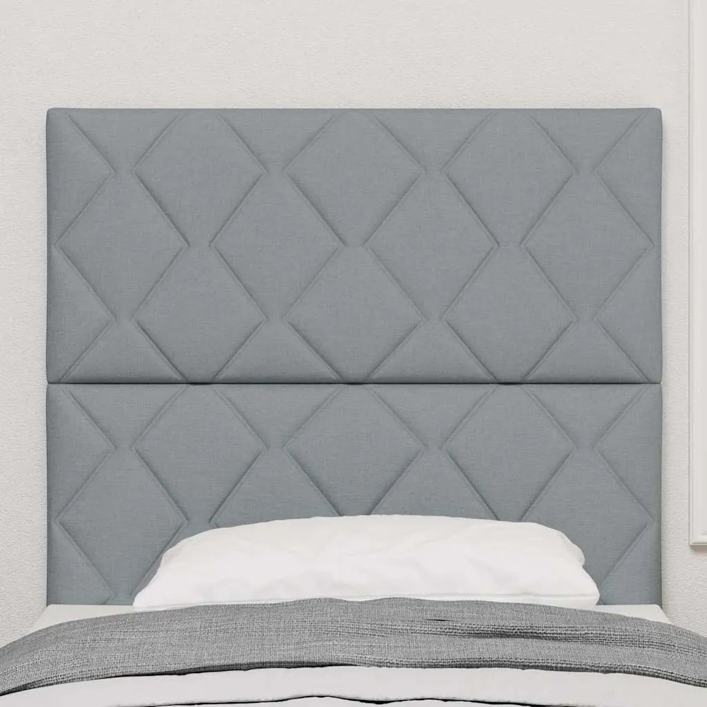 vidaXL Υφασμάτινο Κεφαλάρι Geometric Ανοιχτό γκρι 90 cm ύφασμα