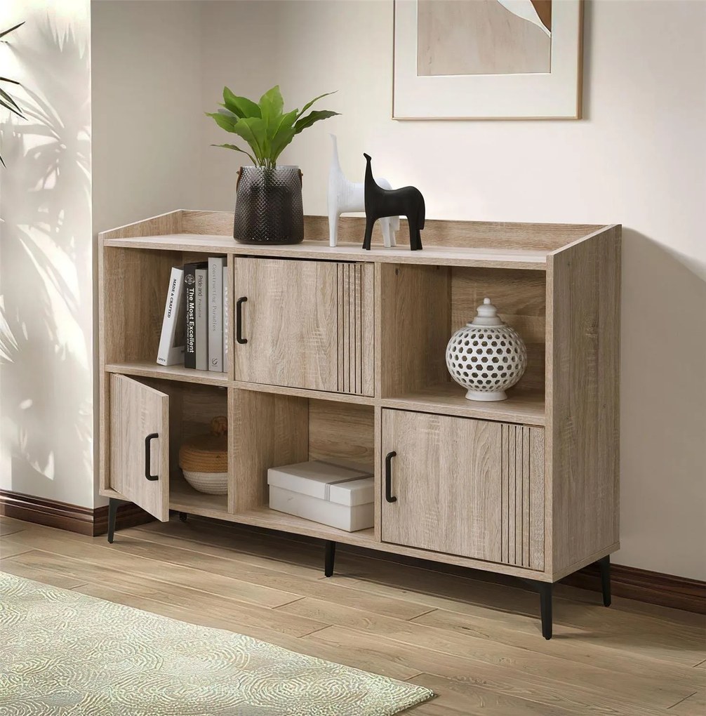 Βιβλιοθήκη - Ραφιέρα Board Fylliana Sonoma 120x30x80 εκ. 120x30x80 εκ.