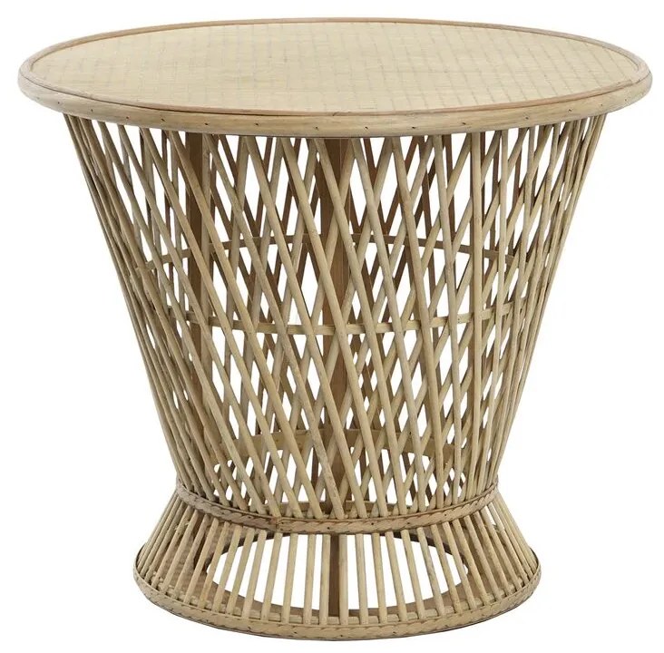 Βοηθητικό Τραπέζι DKD Home Decor Ανοιχτό καφέ Bamboo 60 x 60 x 52 cm