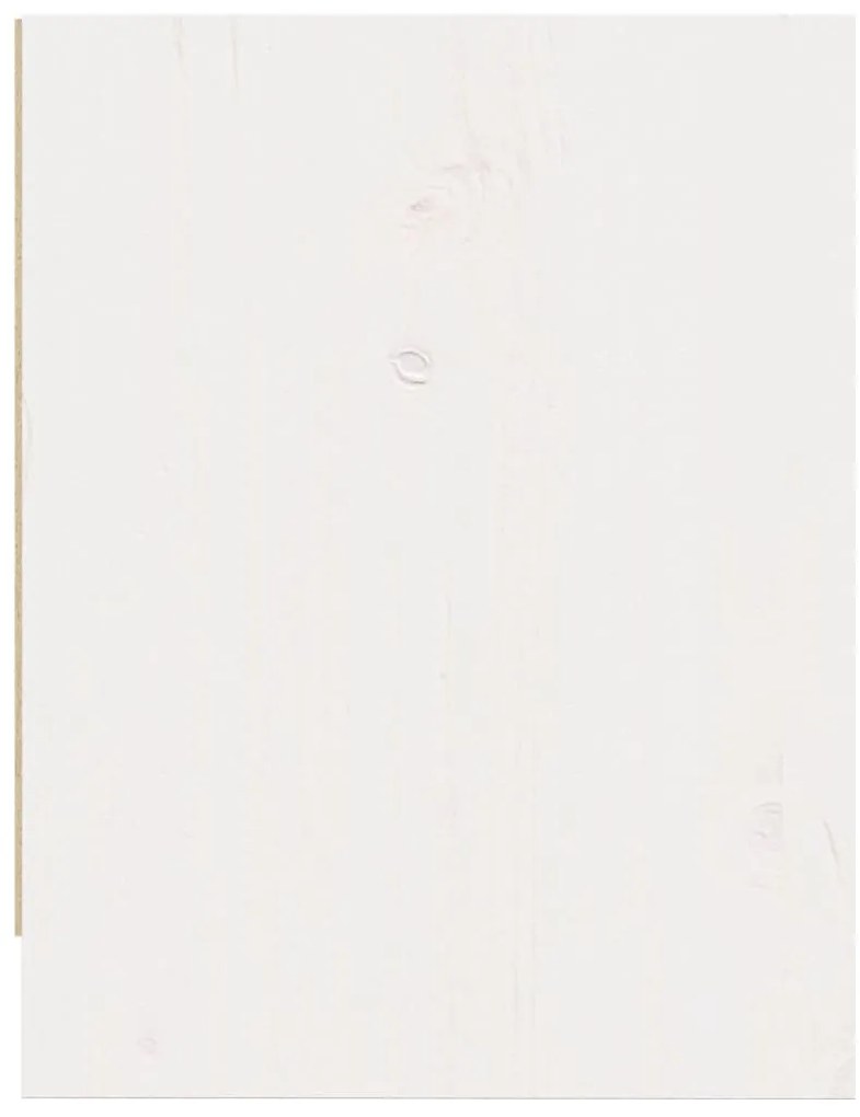 vidaXL Κομοδίνα 2 τεμ. Λευκά 40 x 30,5 x 40 εκ. από Μασίφ Ξύλο Πεύκου