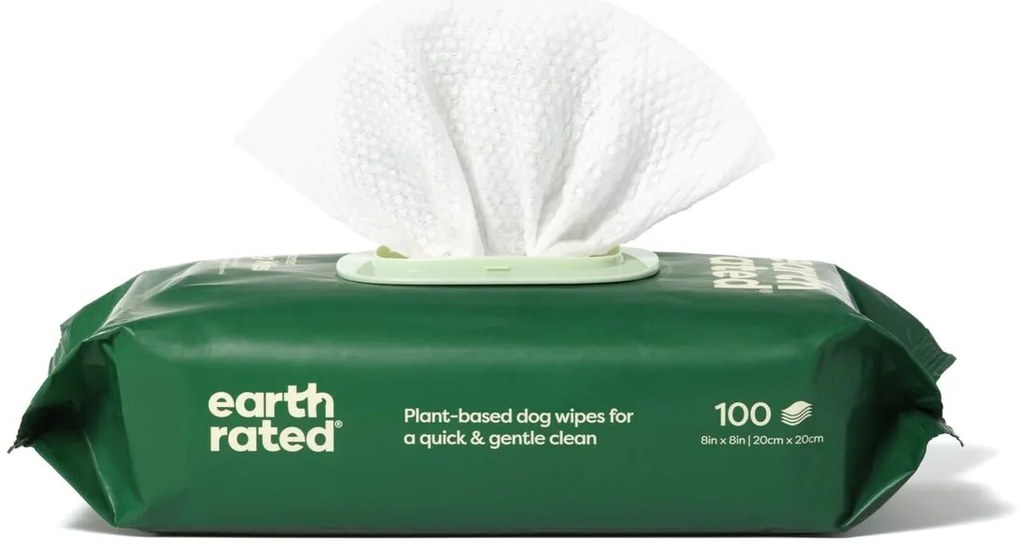 Υγρά μαντηλάκια για τα Κατοικίδια ζώα Earth Rated Χωρίς άρωμα 100 Μονάδες