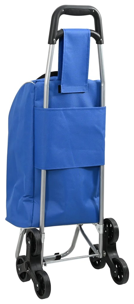 vidaXL Καρότσι Αγορών Μπλε 39.5 x 36 x 92.5 εκ Ύφασμα Oxford