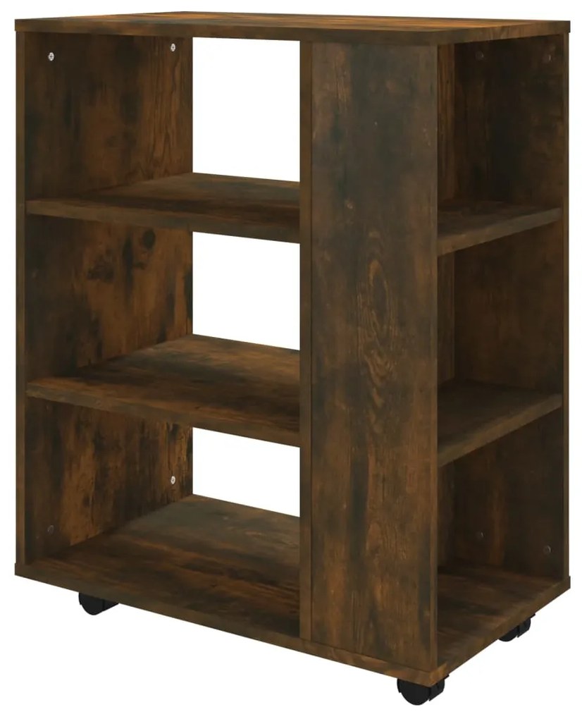 vidaXL Ντουλάπι Με Ροδάκια Καπνιστή Δρυς 60 x 35 x 75 εκ. Επεξ. Ξύλο