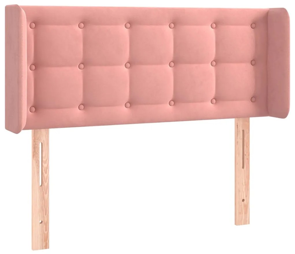 Κεφαλάρι με Πτερύγια Ροζ 103x16x78/88 εκ. Βελούδινο 3119249