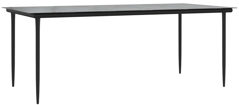 vidaXL Σετ τραπεζαρίας 9 pcs Ανοιχτό γκρι και Μαύρο Large