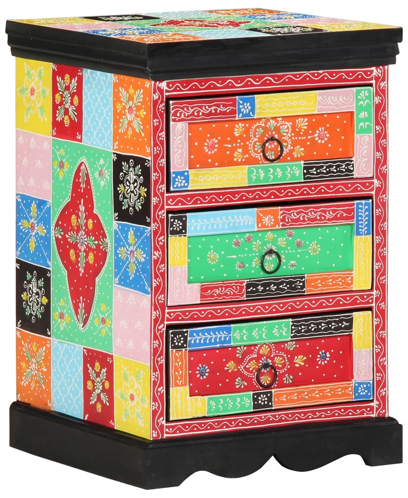 vidaXL Ντουλάπα με συρτάρια Πολύχρωμη 40x40x60 εκ Ξύλο Μάνγκο