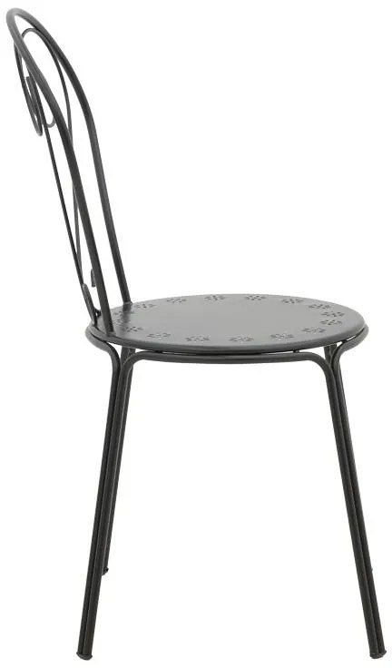 Καρέκλα Chari στοιβαζόμενη μαύρο μέταλλο 49x55x90εκ 49x55x90 εκ.