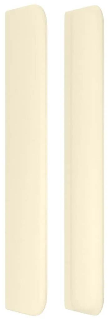vidaXL Κεφαλάρι με Πτερύγια Κρεμ 147x16x118/128 εκ. Συνθετικό Δέρμα