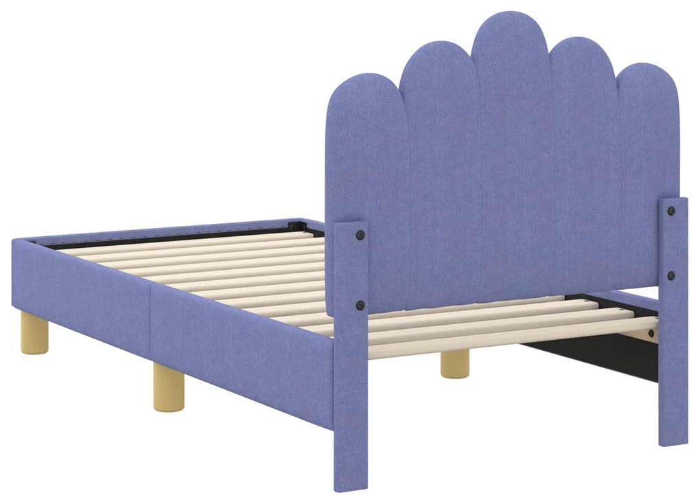 vidaXL Κρεβατική βάση για παιδιά με προσκέφαλο Μπλε τζην 70 x 140 cm