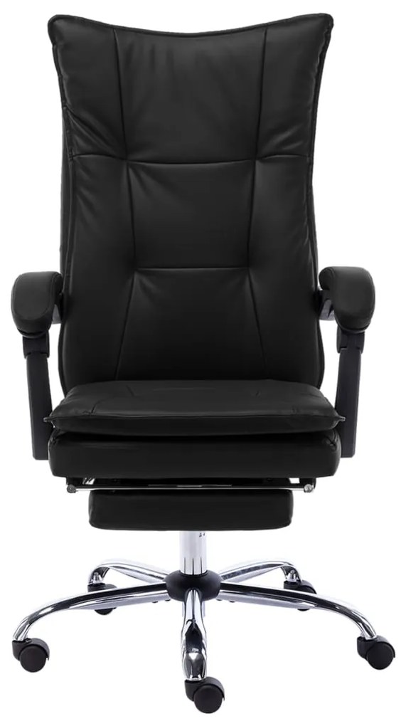 vidaXL Πολυθρόνα Γραφείου Μαύρη από Συνθετικό Δέρμα