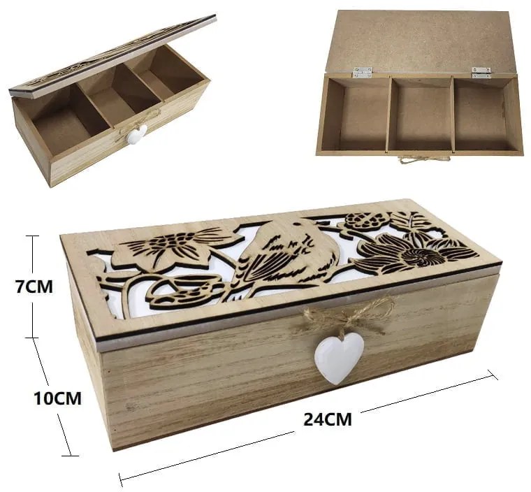 Ξύλινο αποθηκευτικό κουτί M145B - Wooden storage box