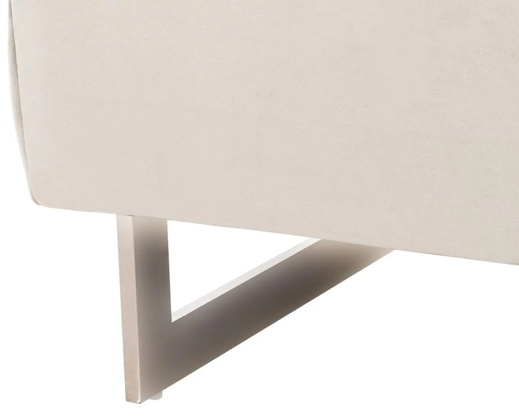 Πολυθρόνα MOBAR C3261.02 Κρεμ Βελούδο με Μεταλλικά Πόδια Τύπου Chesterfield 99x86,5x77Υεκ. 99x86.5x77 εκ.