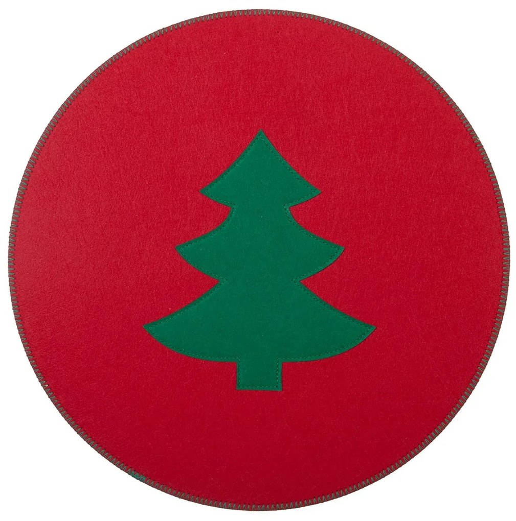 Χριστουγεννιάτικα Σουπλά (Σετ 2τμχ) Nef-Nef Homeware Felt Tree Red